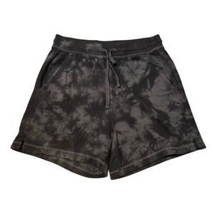 Old Navy Womens Sweat Shorts Women Small Gray Black Drawstring Tie Dye Comfy